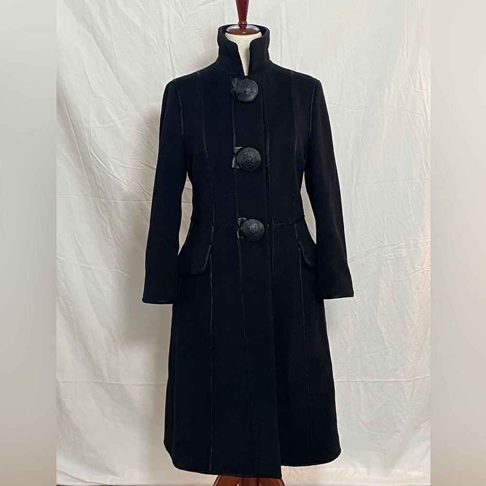 Andrew GN Black Cashmere and Virgin Wool Women's Coat